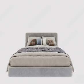 现代单人床3D模型下载